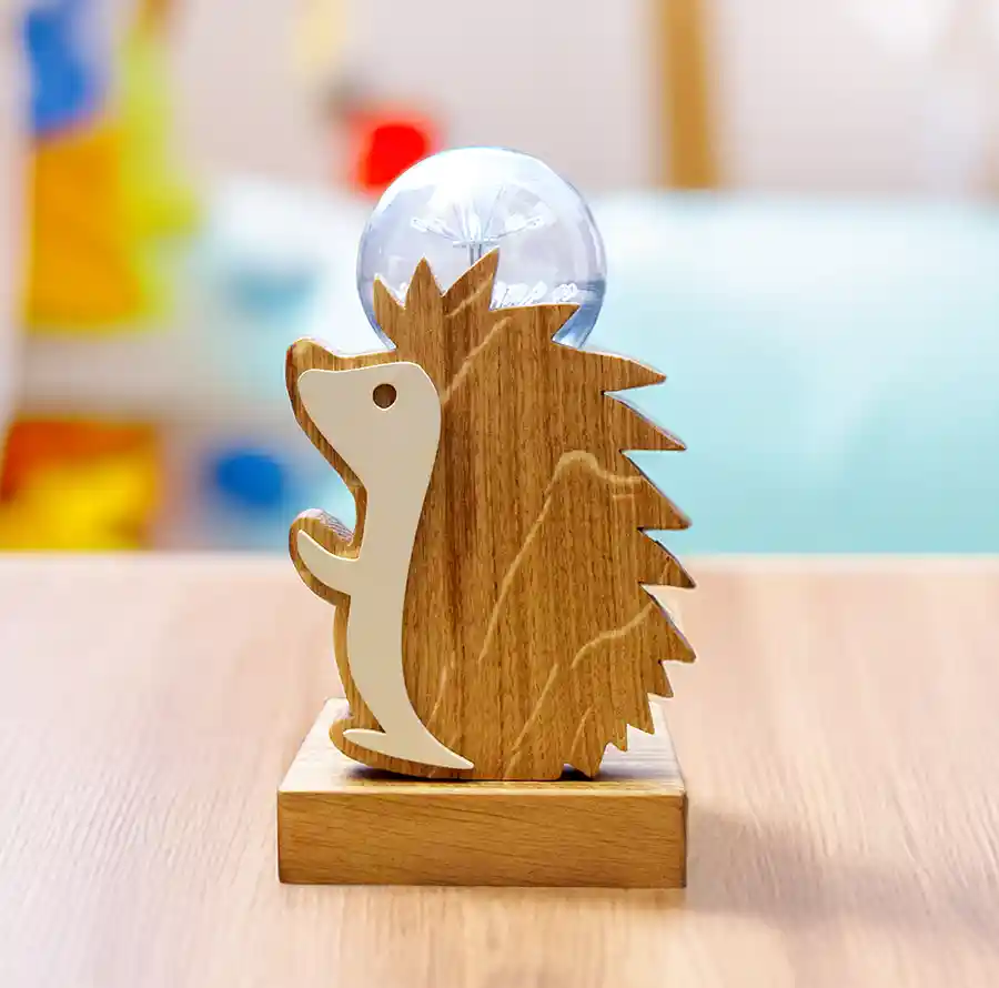 Lampe ''Hérisson'' - Atelier Les Sens du bois