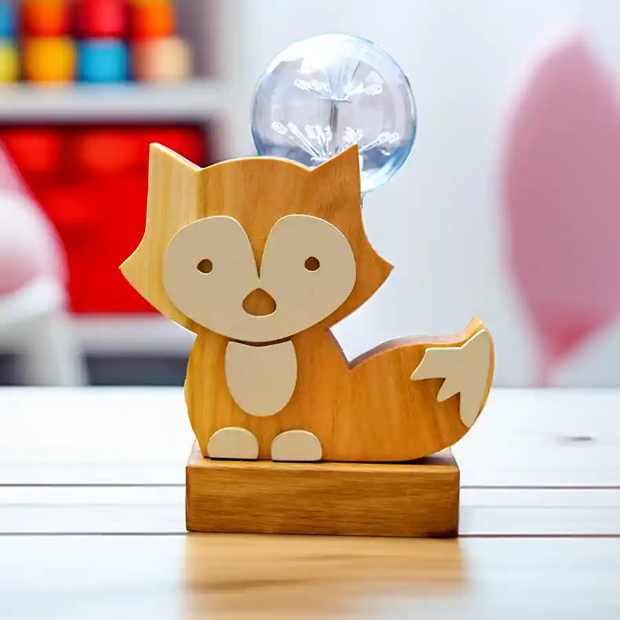 Lampe ''Renard'' - Atelier Les Sens du bois
